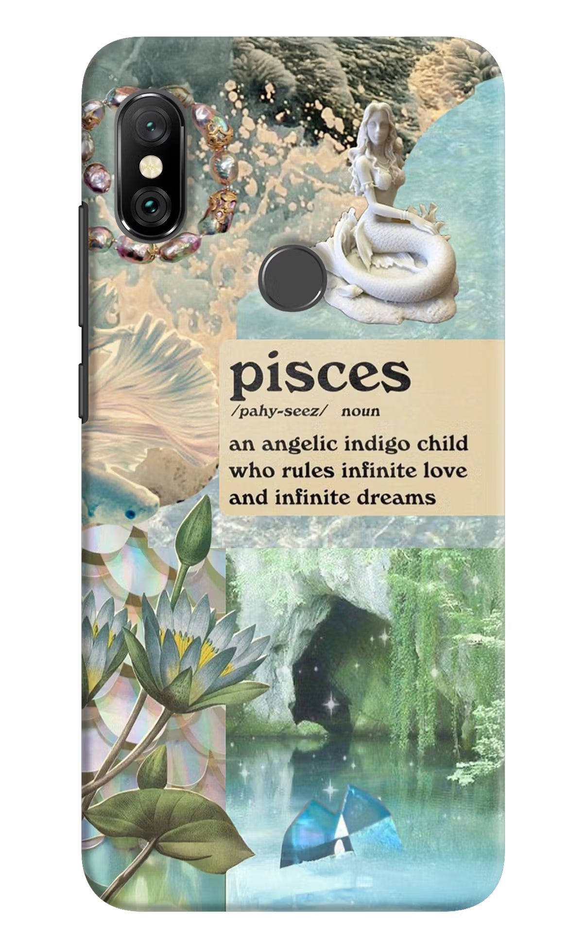 Pisces Zodiac Redmi Note 6 Pro Hard Case Back Cover by Casekaro