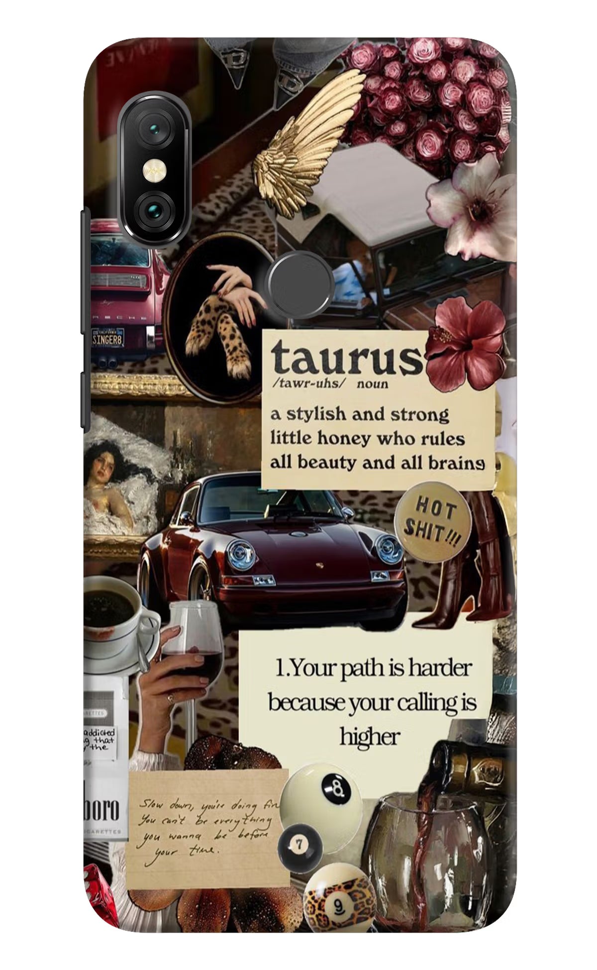 Taurus Zodiac Redmi Note 6 Pro Hard Case Back Cover by Casekaro