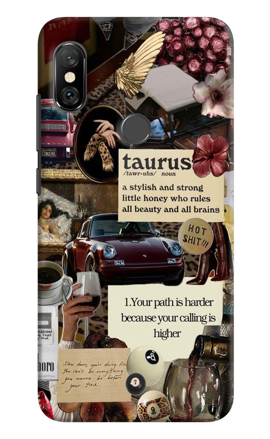 Taurus Zodiac Redmi Note 6 Pro Hard Case Back Cover by Casekaro