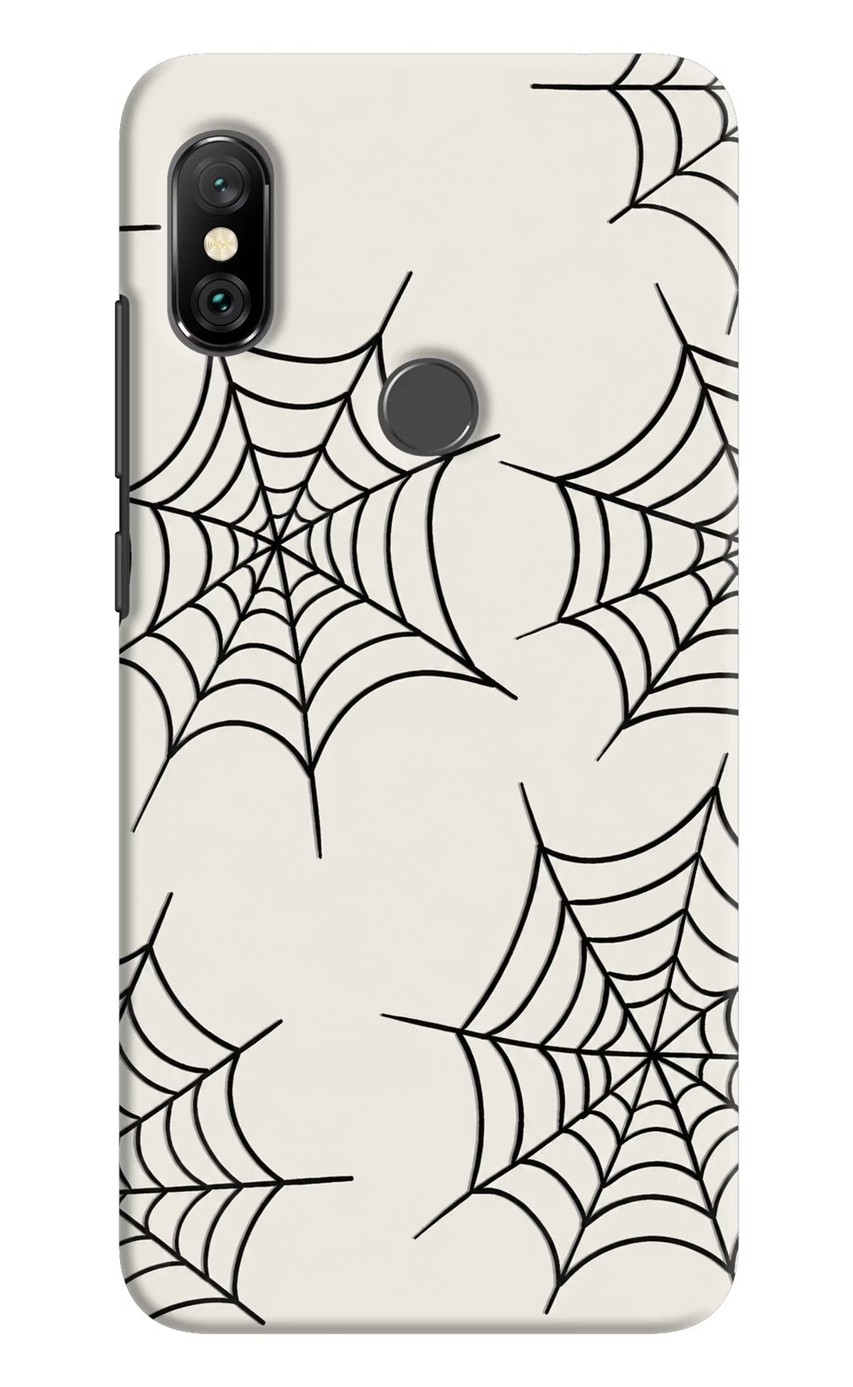 Spider Web Redmi Note 6 Pro Hard Case Back Cover by Casekaro
