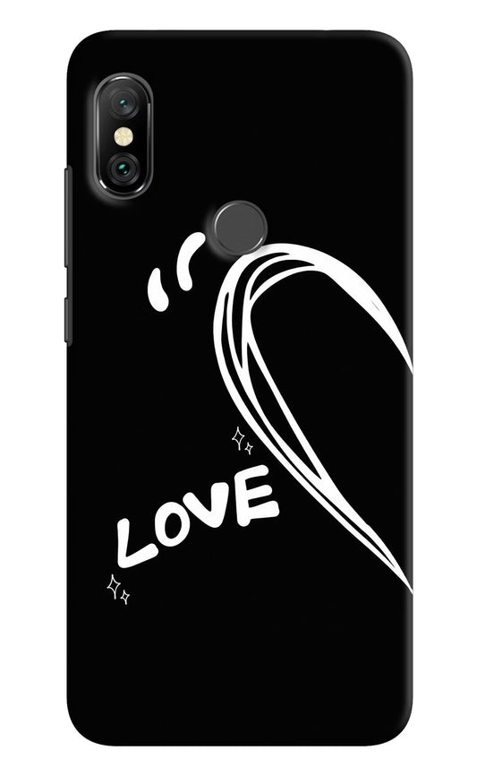 Love Line Redmi Note 6 Pro Hard Case Back Cover by Casekaro