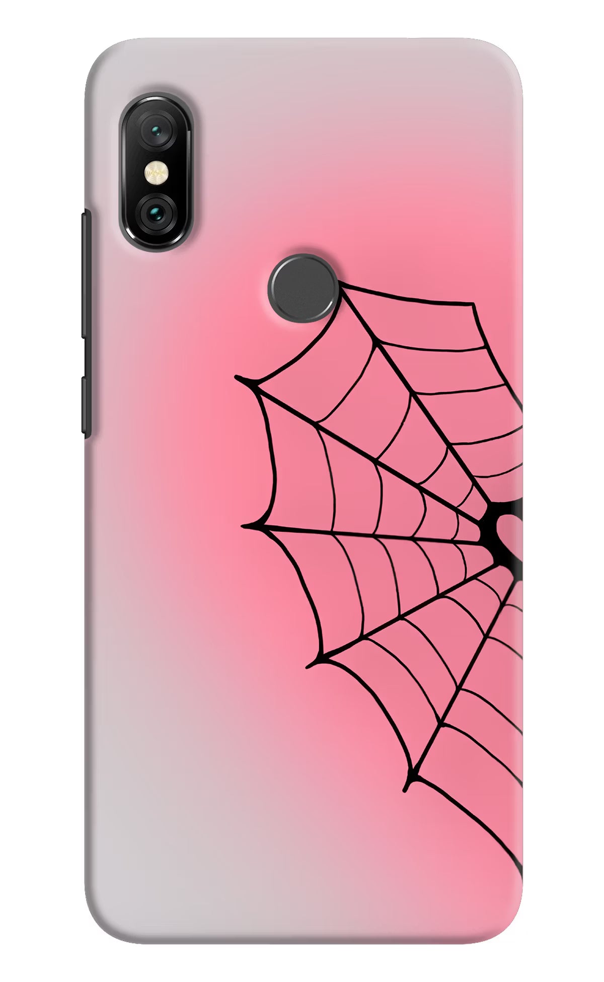 Pink Web Redmi Note 6 Pro Back Cover