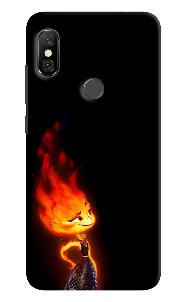 Ember Flame Redmi Note 6 Pro Hard Case Back Cover by Casekaro