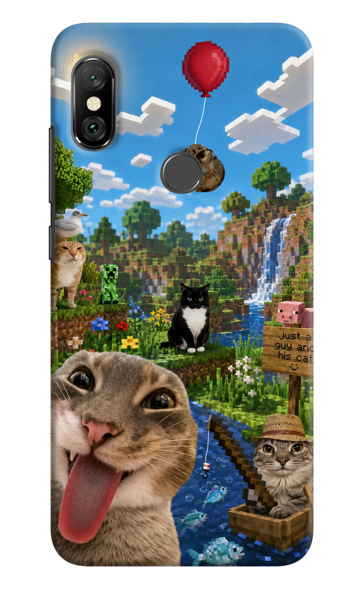 Minecraft Cat Chaos Redmi Note 6 Pro Back Cover