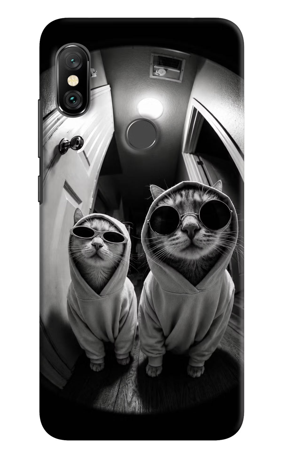 Hood Cats Redmi Note 6 Pro Back Cover, Hard case