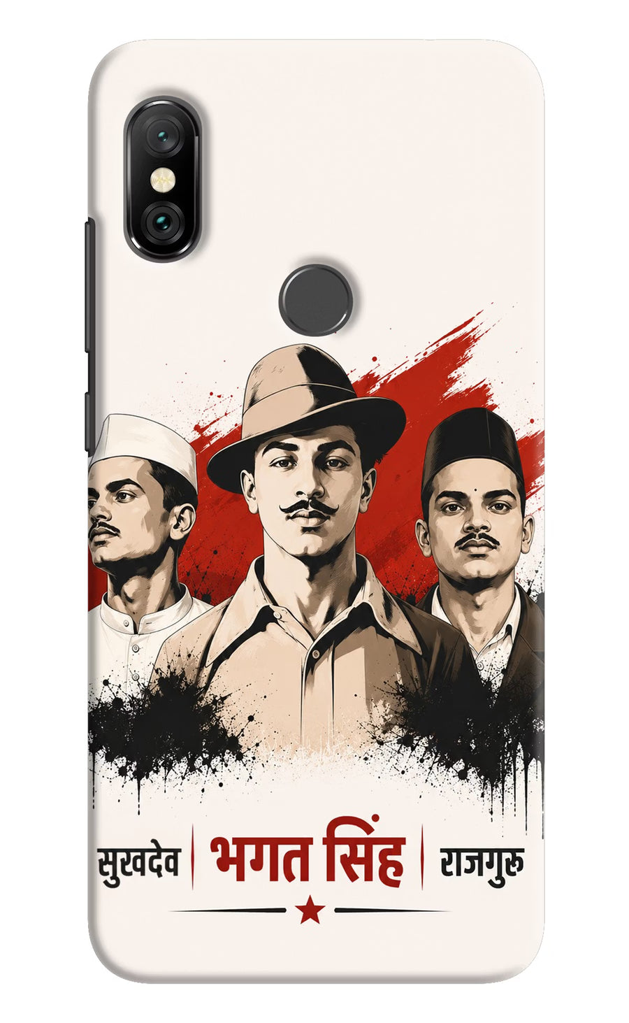 Bhagat Singh Trio Redmi Note 6 Pro Back Cover, Hard case