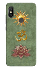 Om & Lotus Redmi Note 6 Pro Back Cover