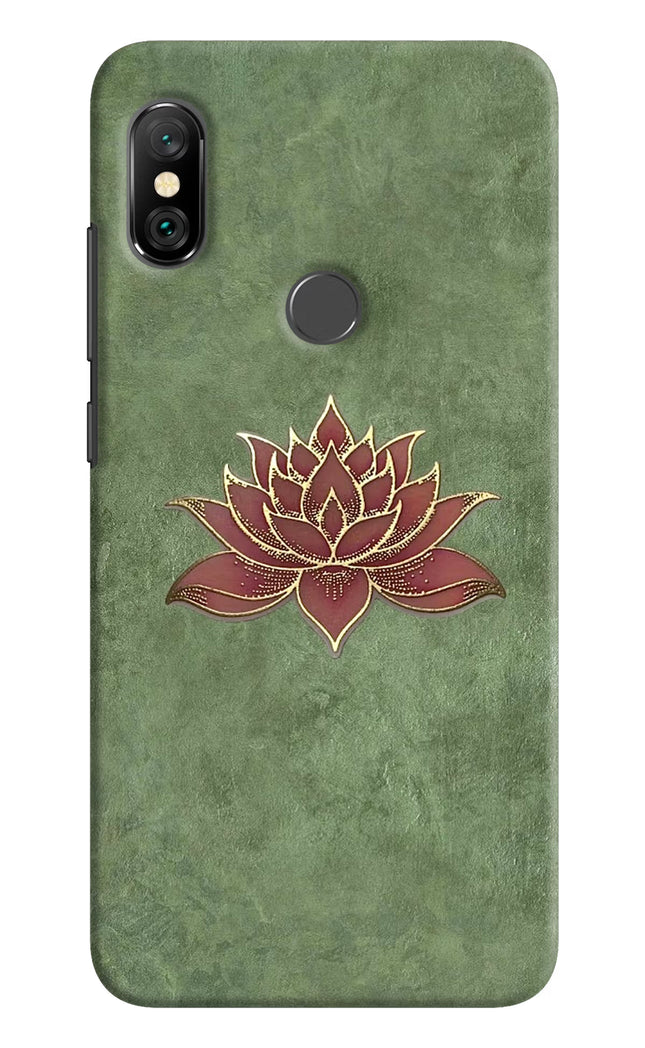 Lotus Grace Redmi Note 6 Pro Hard Case Back Cover by Casekaro