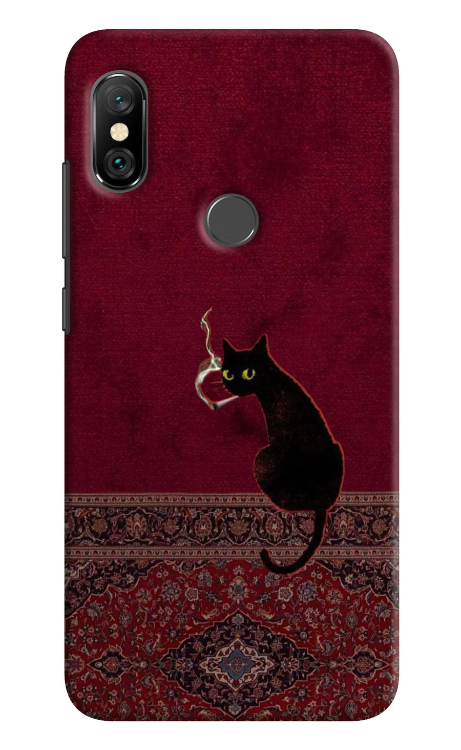 Midnight Cat Redmi Note 6 Pro Back Cover, Hard case