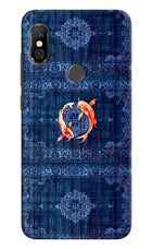 Koi Blue Redmi Note 6 Pro Hard Case Back Cover by Casekaro