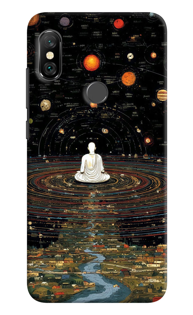 Space Monk Redmi Note 6 Pro Hard Case Back Cover by Casekaro