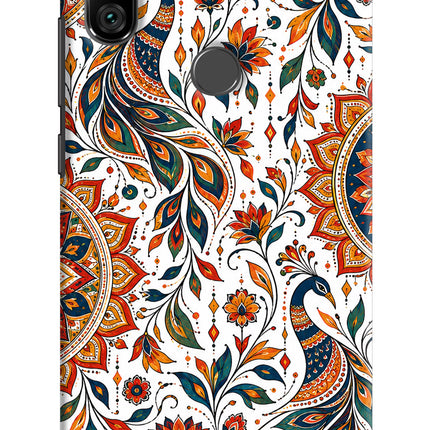 White Mayura Redmi Note 6 Pro Back Cover