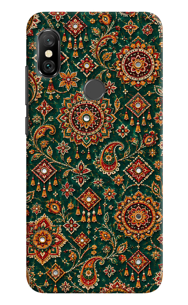 Green Pataka Redmi Note 6 Pro Hard Case Back Cover by Casekaro