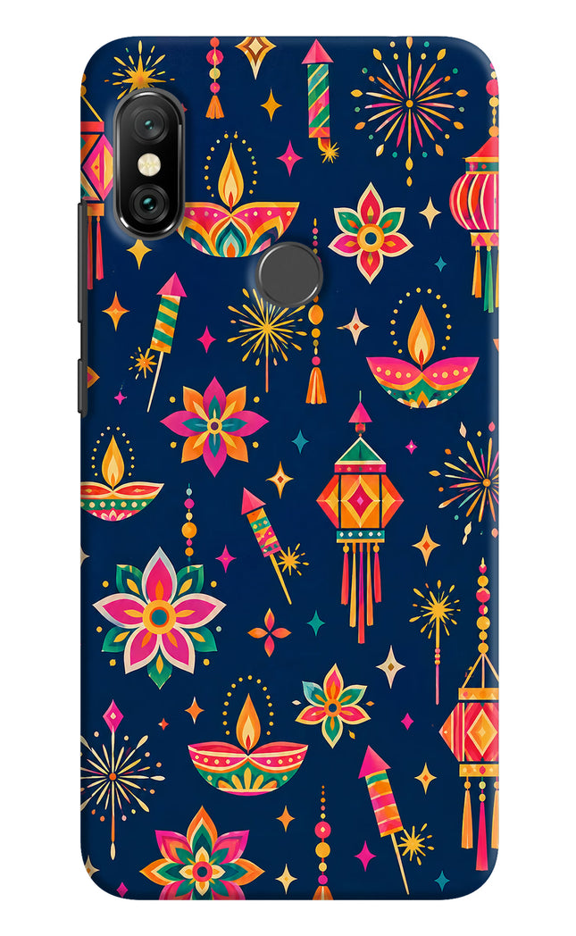 Festive Pop Redmi Note 6 Pro Hard Case Back Cover by Casekaro