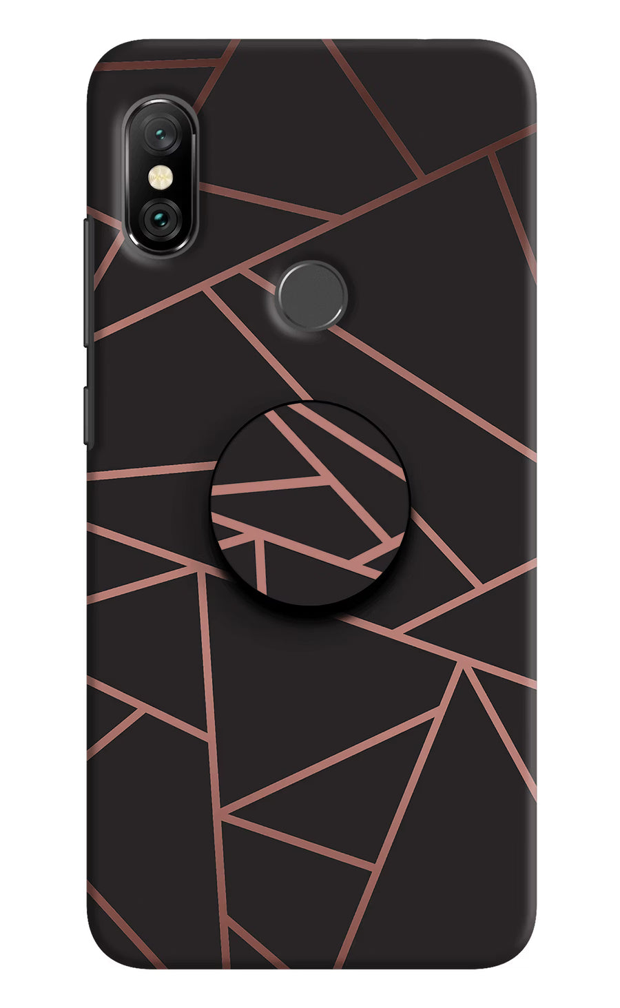 Geometric Pattern Redmi Note 6 Pro Pop Case, Hard case