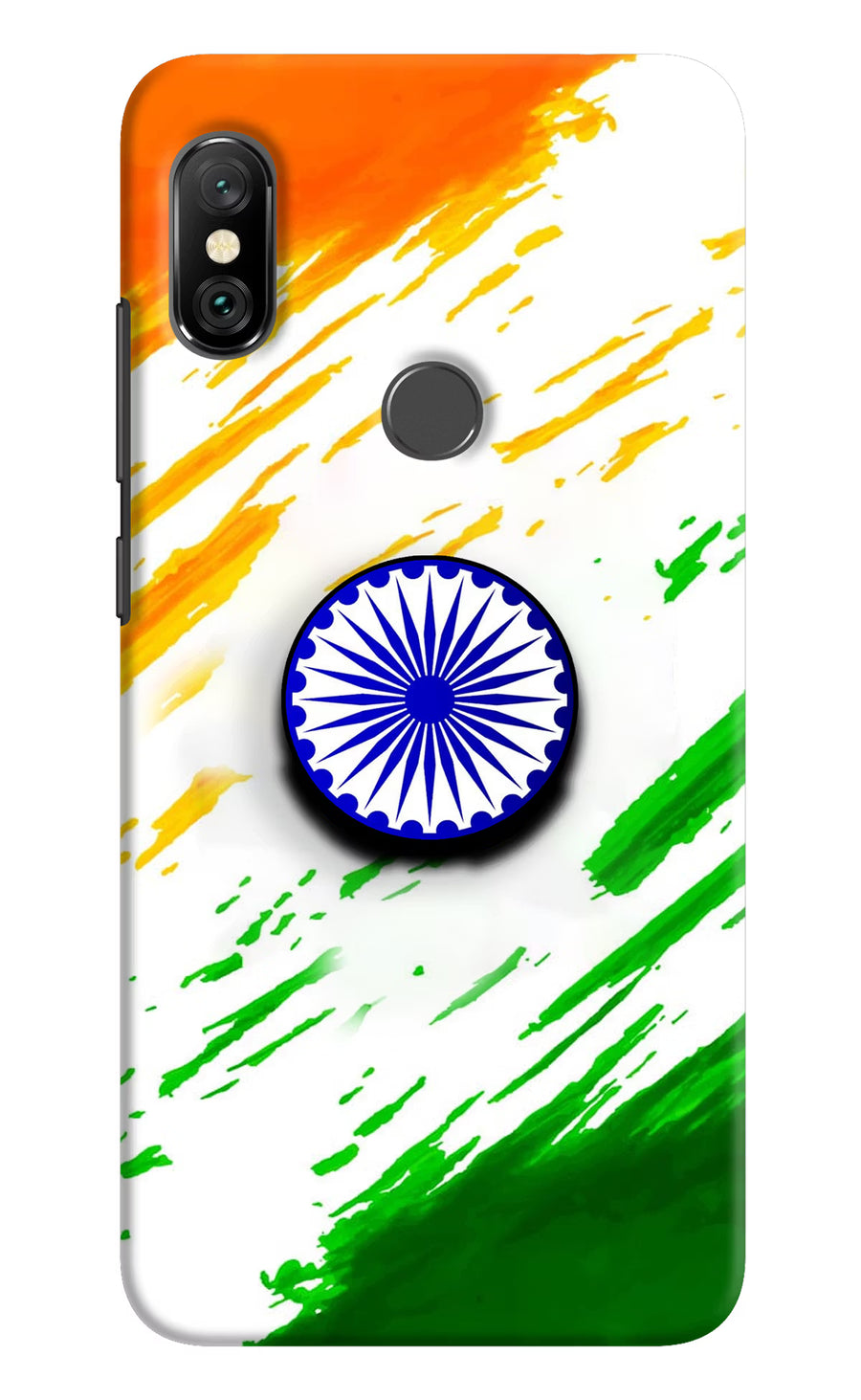 Indian Flag Ashoka Chakra Redmi Note 6 Pro Pop Case, Hard case