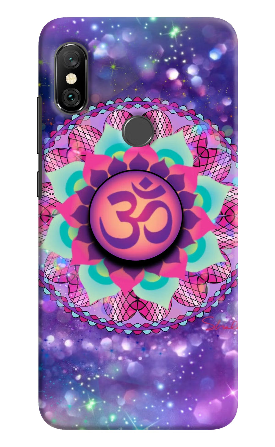 Om Purple Redmi Note 6 Pro Pop Case, Hard case