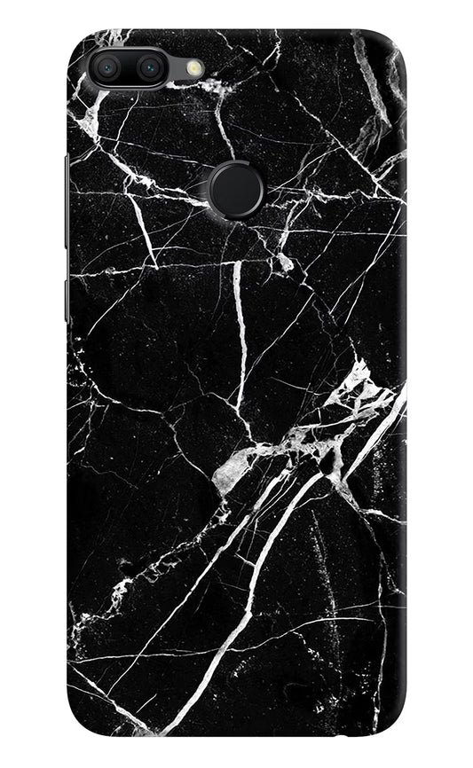 Black Marble Pattern Honor 9N Hard Case Back Cover by Casekaro
