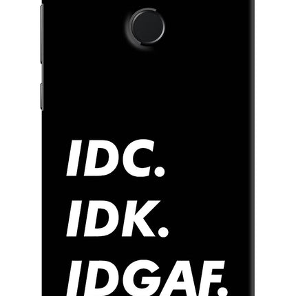 Idc Idk Idgaf Honor 9N Hard Case Back Cover by Casekaro