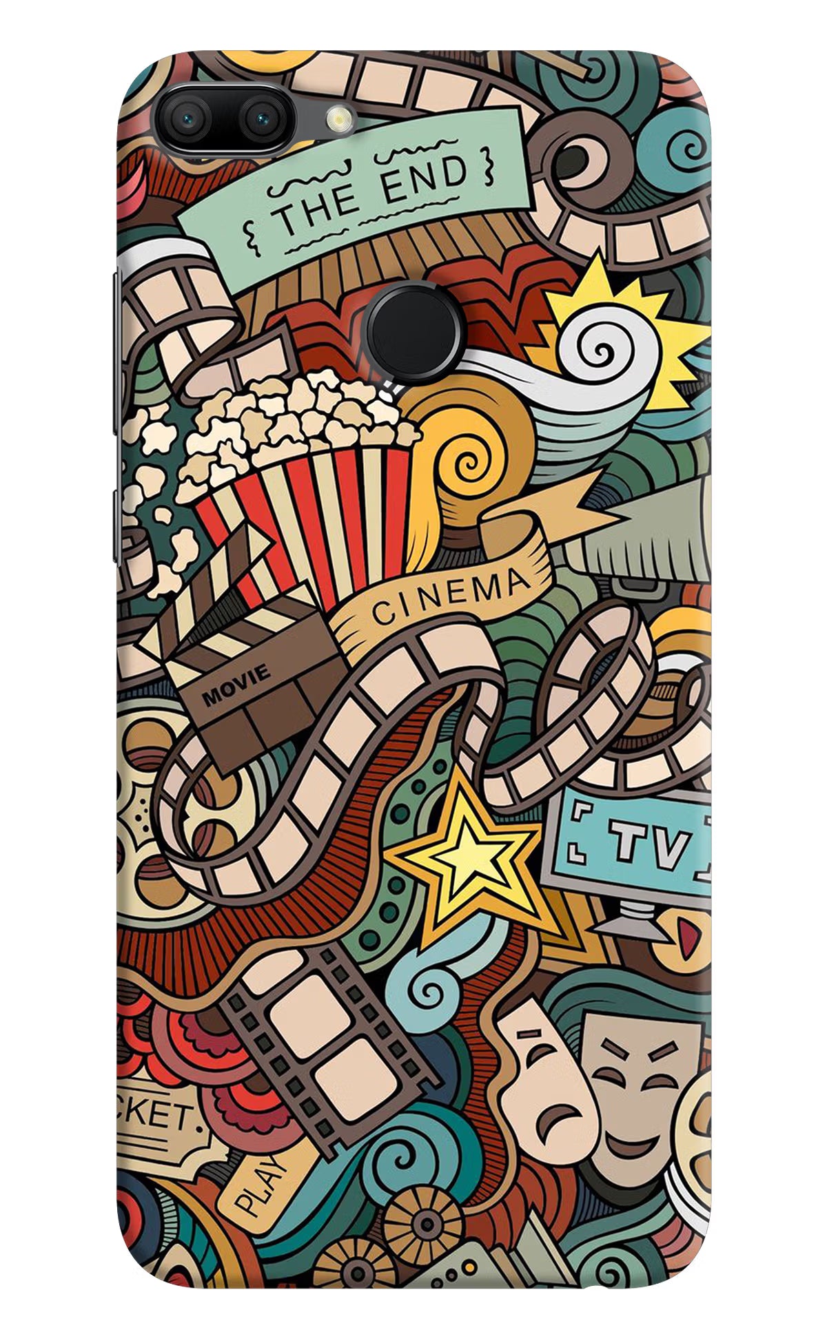 Cinema Abstract Honor 9N Hard Case Back Cover by Casekaro