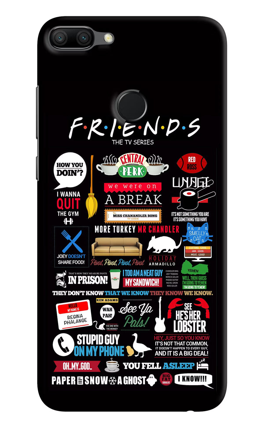FRIENDS Honor 9N Back Cover, Hard case