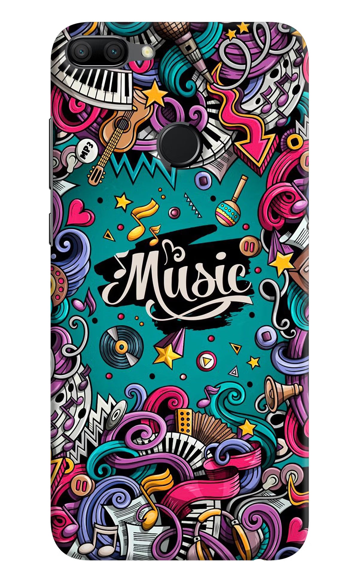 Music Graffiti Honor 9N Hard Case Back Cover by Casekaro