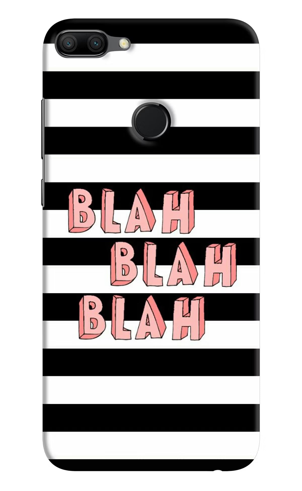 Blah Blah Blah Honor 9N Hard Case Back Cover by Casekaro
