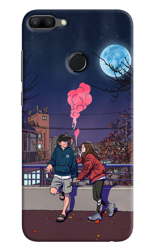 Chilling Couple Honor 9N Hard Case Back Cover by Casekaro