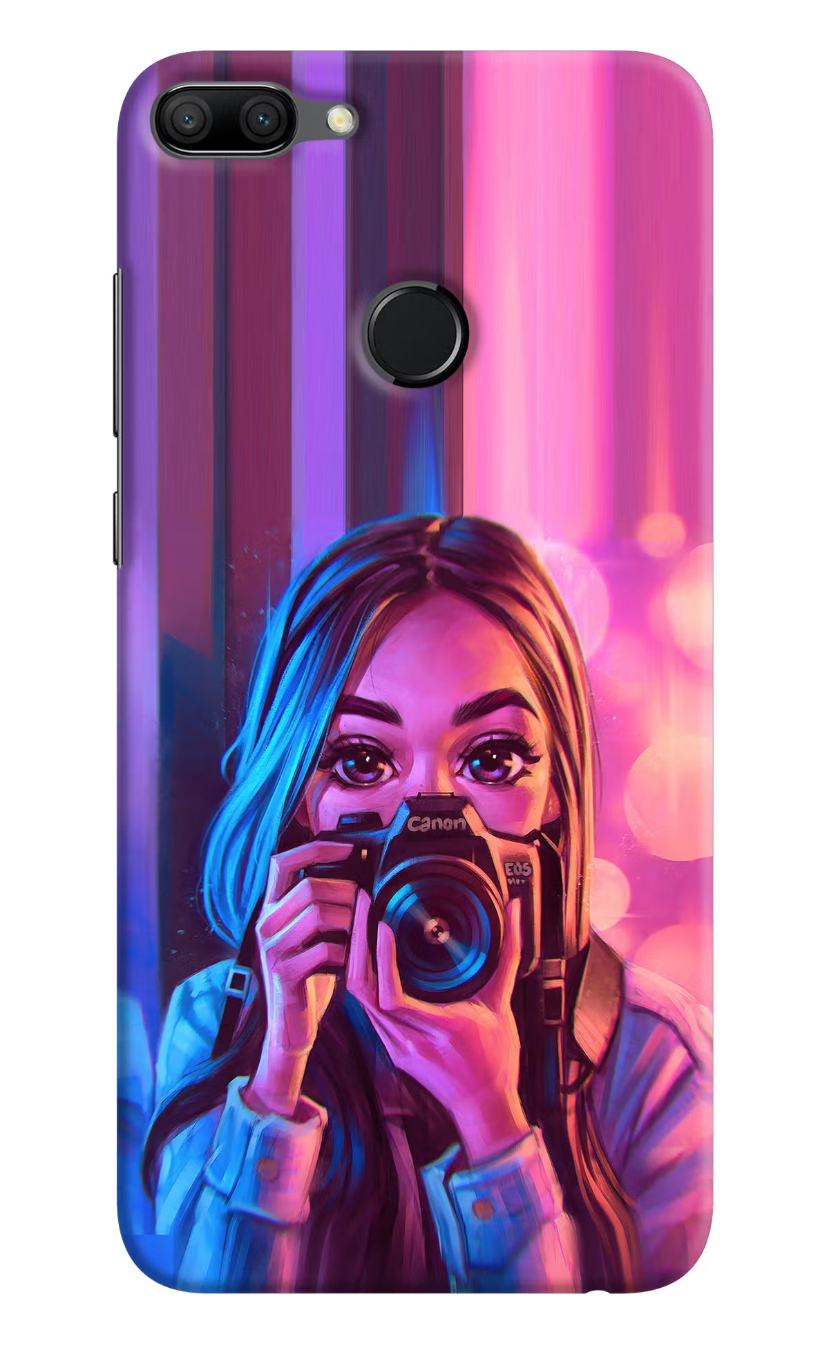 Girl Photographer Honor 9N Hard Case Back Cover by Casekaro