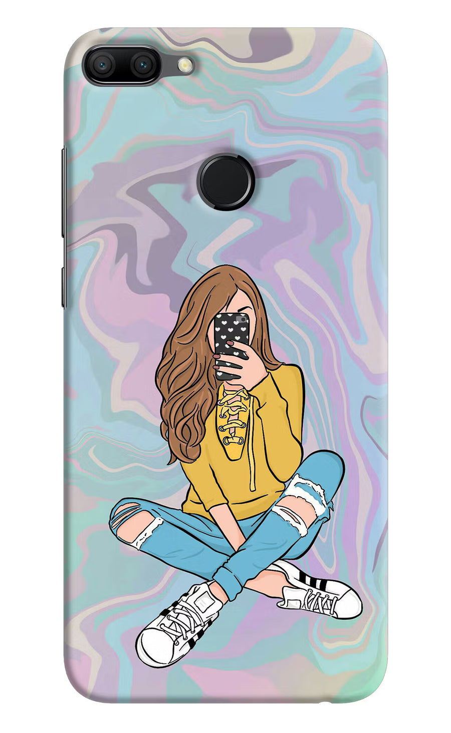 Selfie Girl Honor 9N Back Cover, Hard case