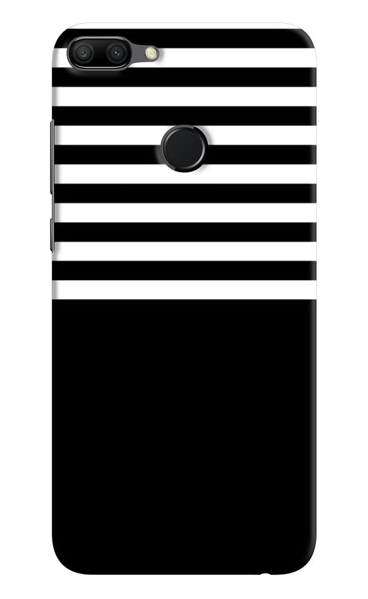 Black and White Print Honor 9N Hard Case Back Cover by Casekaro