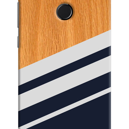 Blue and white wooden Honor 9N Hard Case Back Cover by Casekaro