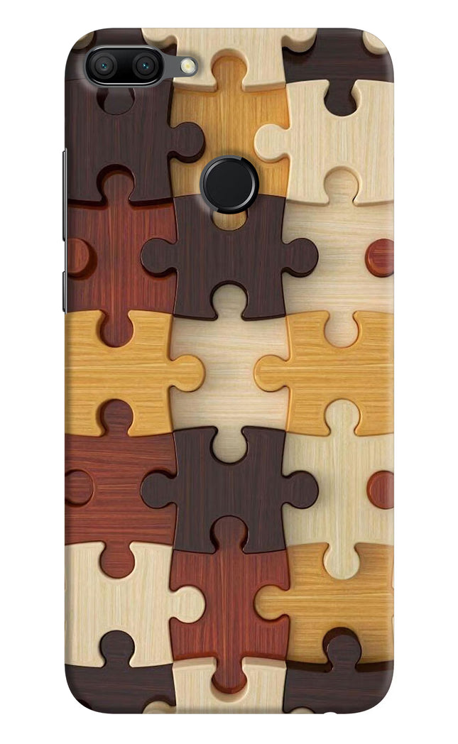 Wooden Puzzle Honor 9N Hard Case Back Cover by Casekaro