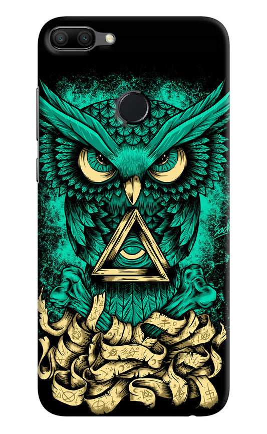 Green Owl Honor 9N Hard Case Back Cover by Casekaro