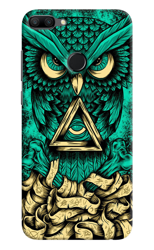 Green Owl Honor 9N Hard Case Back Cover by Casekaro