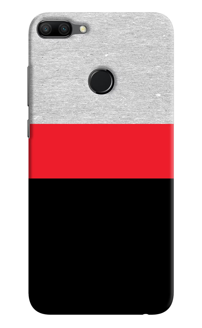 Tri Color Pattern Honor 9N Hard Case Back Cover by Casekaro
