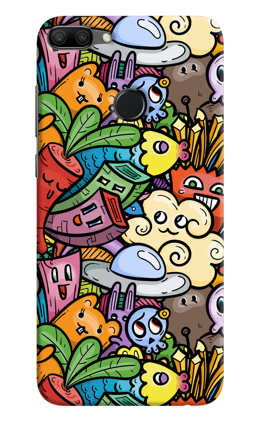 Veggie Doodle Honor 9N Back Cover, Hard case