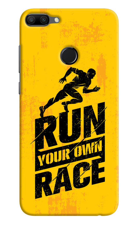 Run Your Own Race Honor 9N Hard Case Back Cover by Casekaro