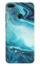 Blue Glitter Marble Honor 9N Hard Case Back Cover by Casekaro