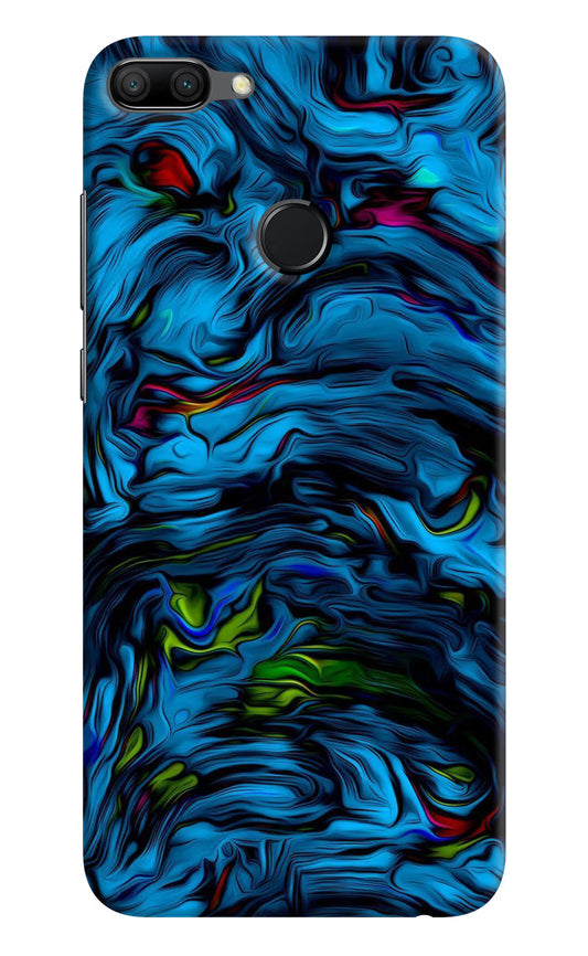 Dark Blue Abstract Honor 9N Hard Case Back Cover by Casekaro