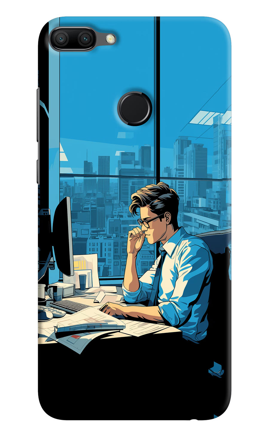Focused Hustler (AI Generated) Honor 9N Back Cover, Hard case