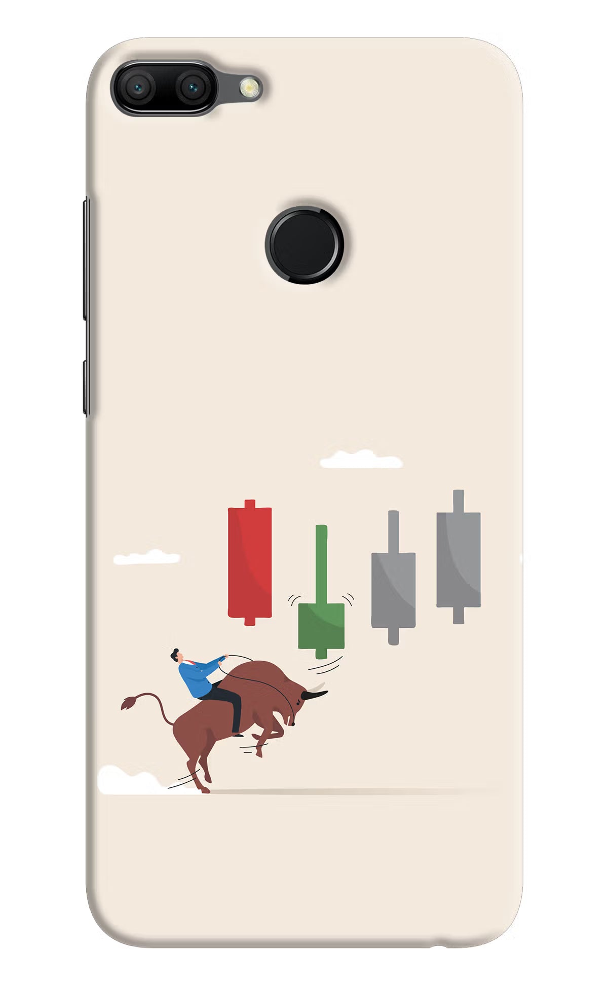 Bull Trading Momentum Honor 9N Hard Case Back Cover by Casekaro