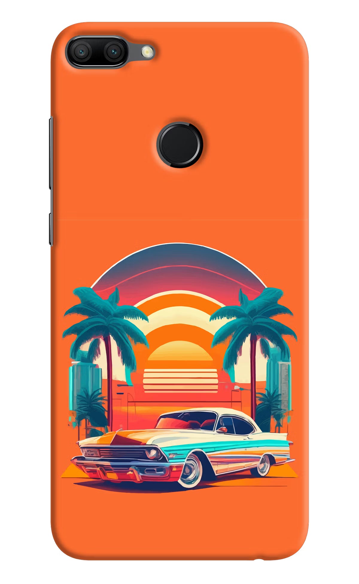 Palm Drive 80s Honor 9N Hard Case Back Cover by Casekaro