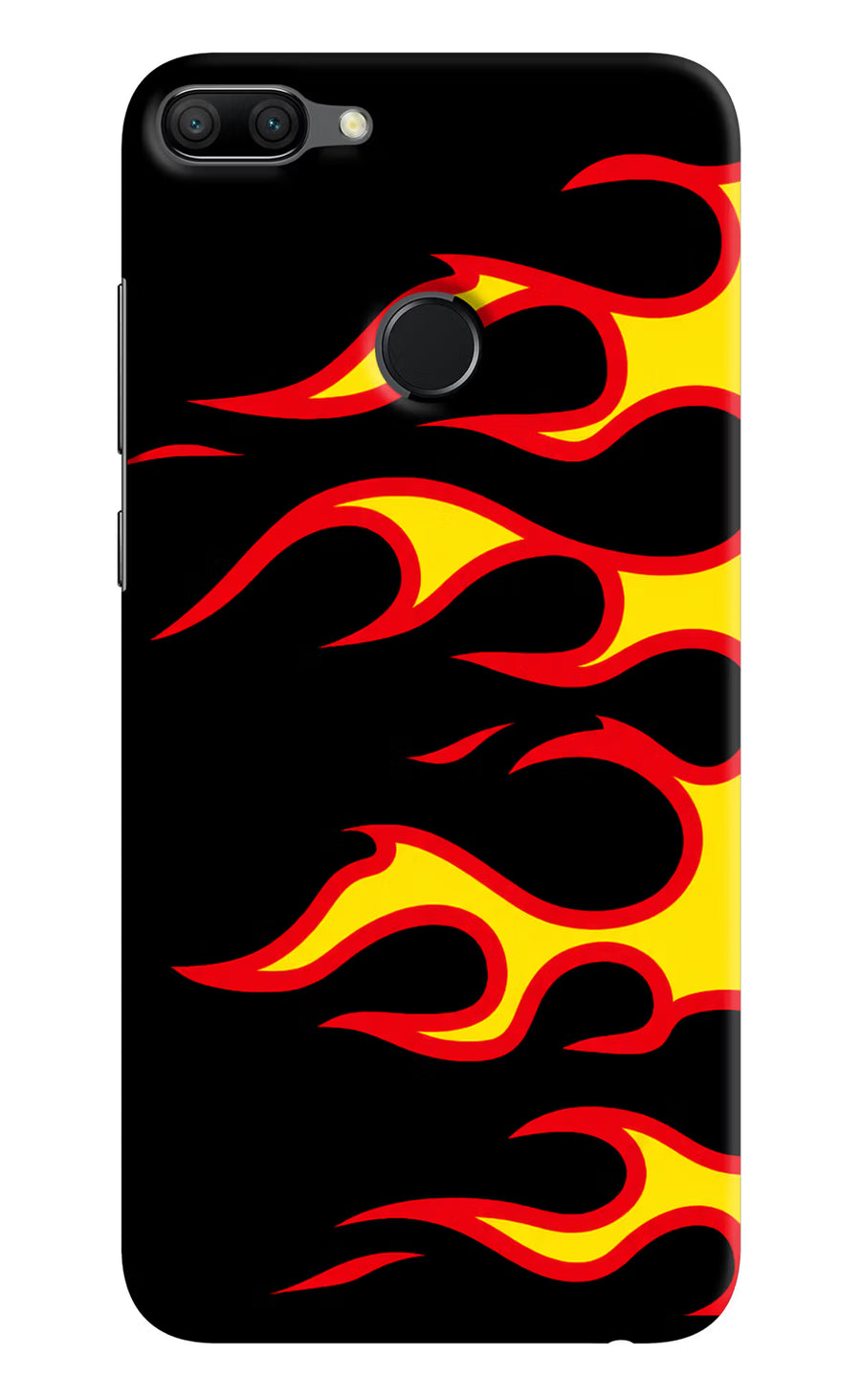 Side Sweep Flames Honor 9N Back Cover, Hard case