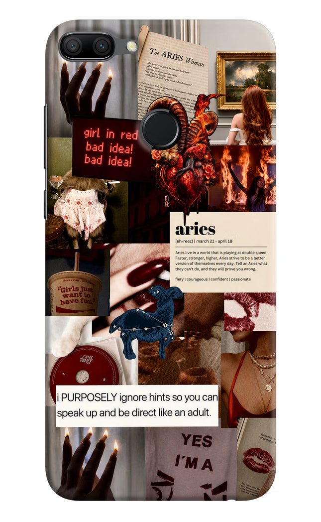 Zodiac Aries Honor 9N Hard Case Back Cover by Casekaro