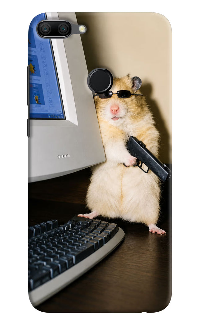 Hacker Hamster Honor 9N Hard Case Back Cover by Casekaro