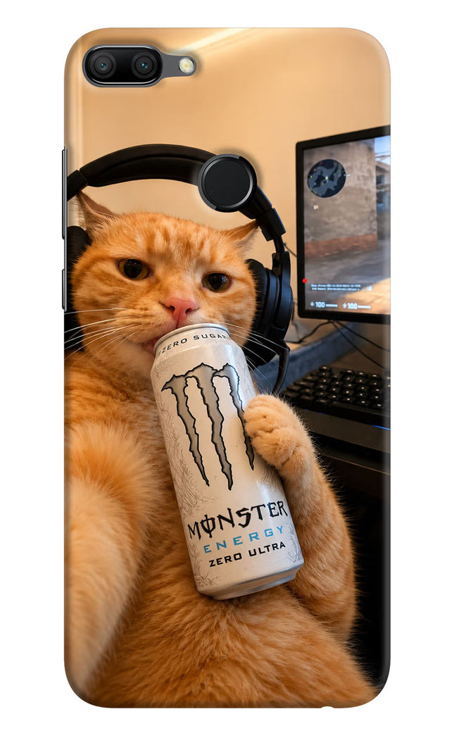 Gamer Cat Energy Honor 9N Hard Case Back Cover by Casekaro