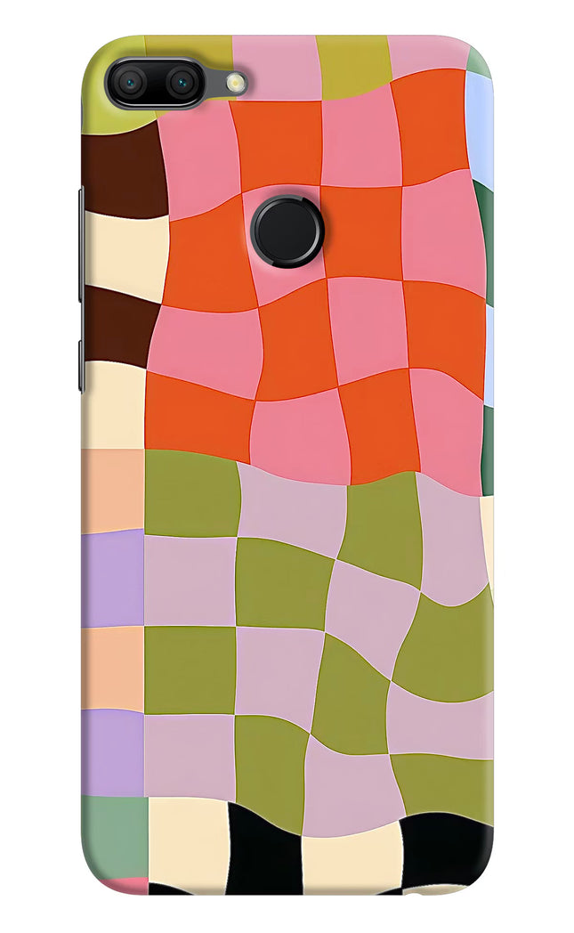 Wavy Grid Honor 9N Hard Case Back Cover by Casekaro