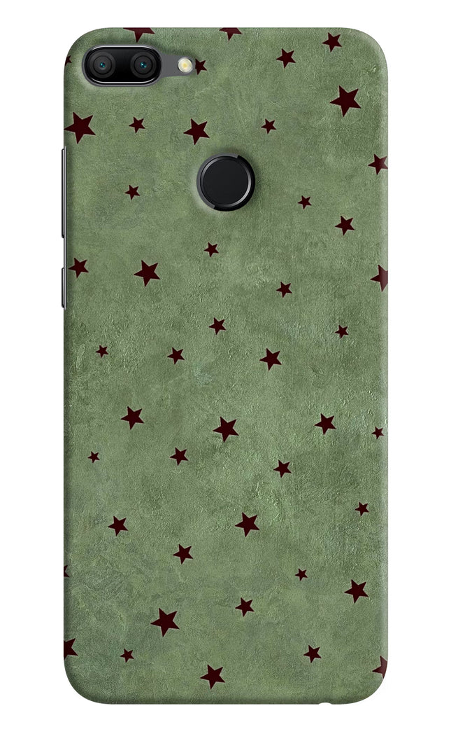 Green Stars Honor 9N Hard Case Back Cover by Casekaro