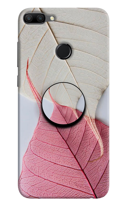 White Pink Leaf Honor 9N Pop Case by Casekaro
